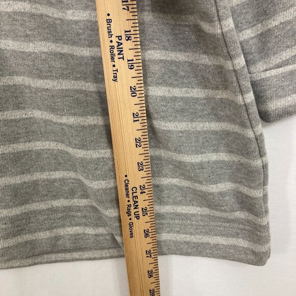 New Coldwater Creek size Large Gray Striped Sequins 3/4 Sleeve Stretch Knit Top - Picture 5 of 11